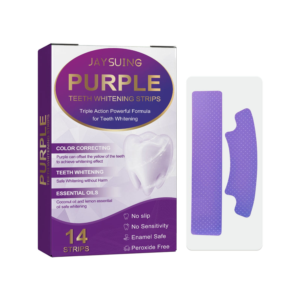 Purple Whitening Dental Strips – Deep Cleaning & Stain Removal