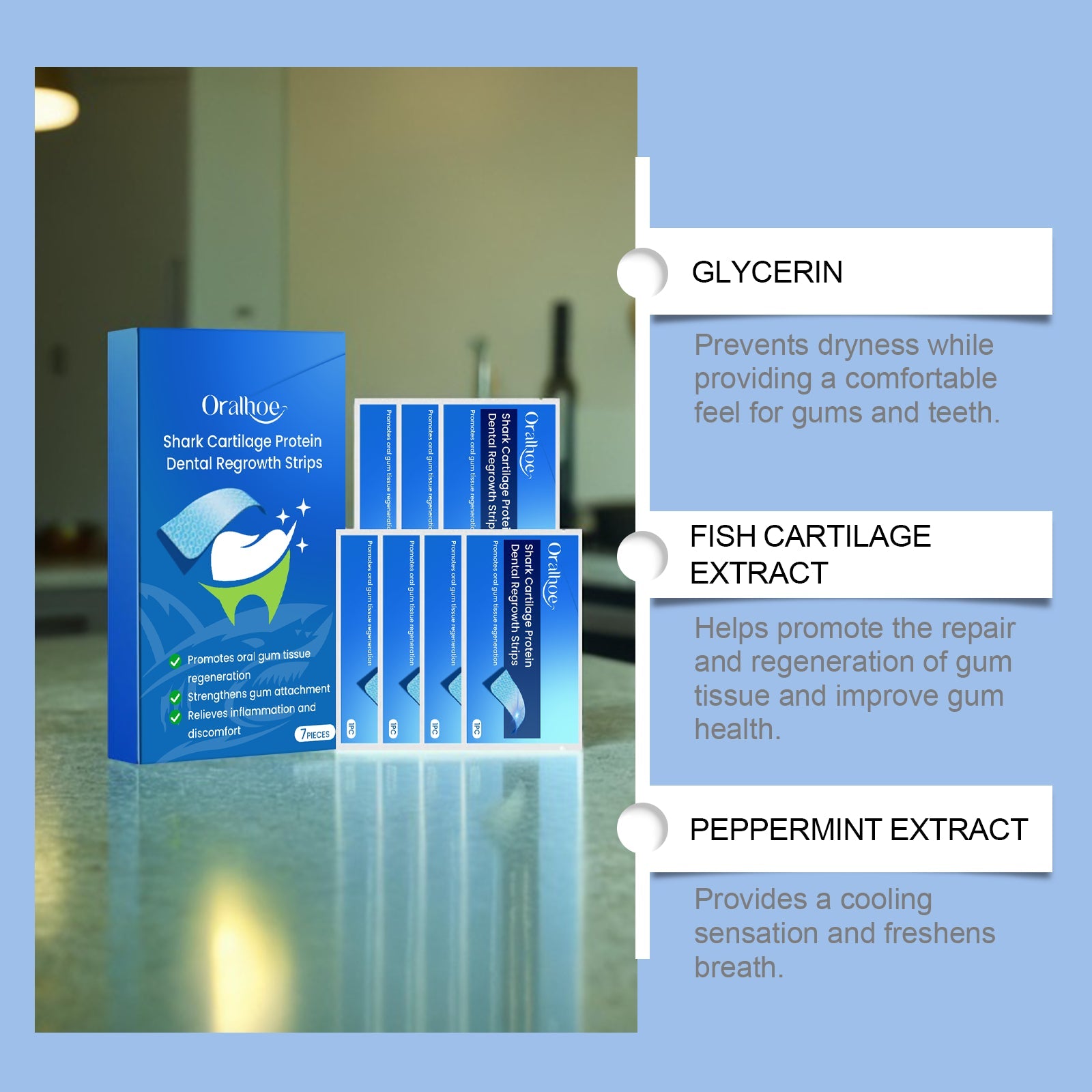 Peppermint Whitening Strips – Vitamin C Formula