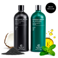 Terra & Co.® Oil Pulling Bundle – Gentle Green + Brilliant Black | Ayurvedic Detox, Enamel Protection & Whitening